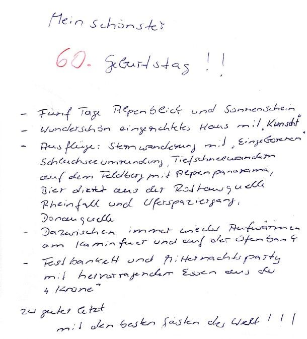 Familie, Freunde, Geburtstag